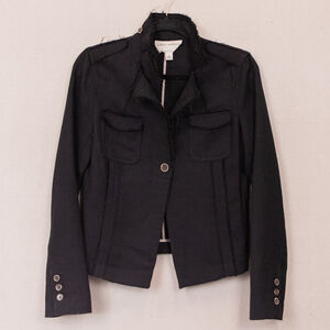 Banana Republic black wool distressed blazer-4